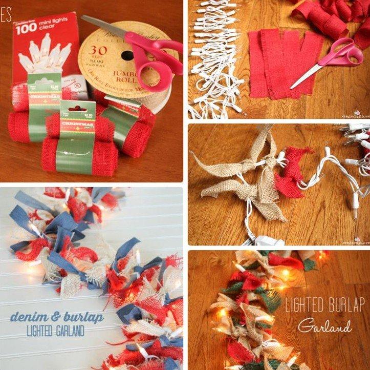 Новогодняя гирлянда из узелков своими руками