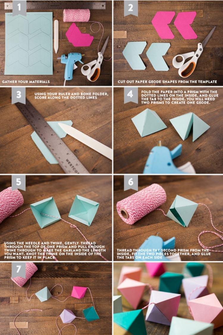 Новогодняя граненая гирлянда своими руками