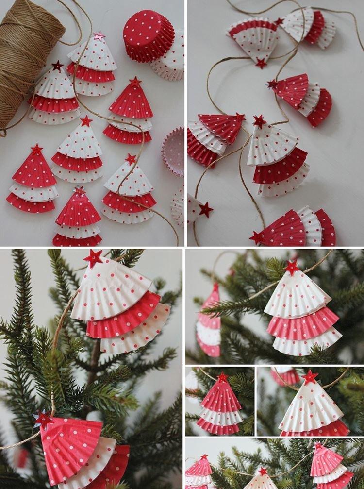 Новогодняя гирлянда из формочек для маффинов своими руками