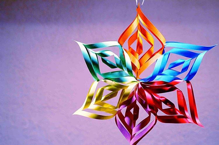 Объемная снежинка из бумаги своими руками - фото и идеи
