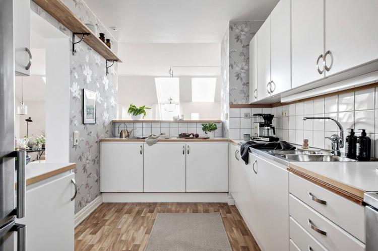 Обои для кухни в скандинавском стиле