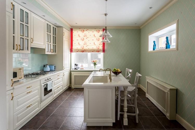 Зеленый - Цвет обоев для кухни