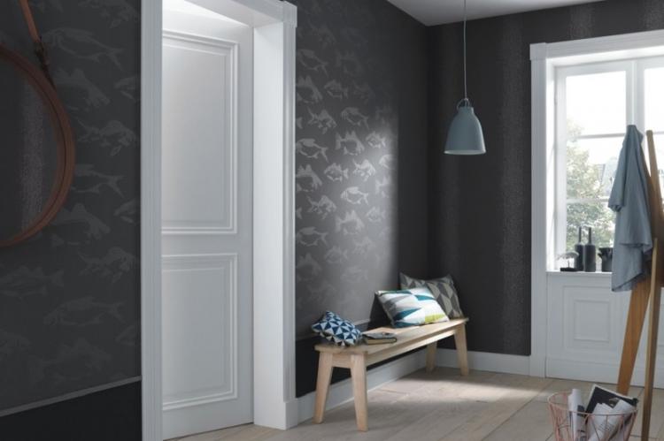 Черный - Цвет обоев для прихожей