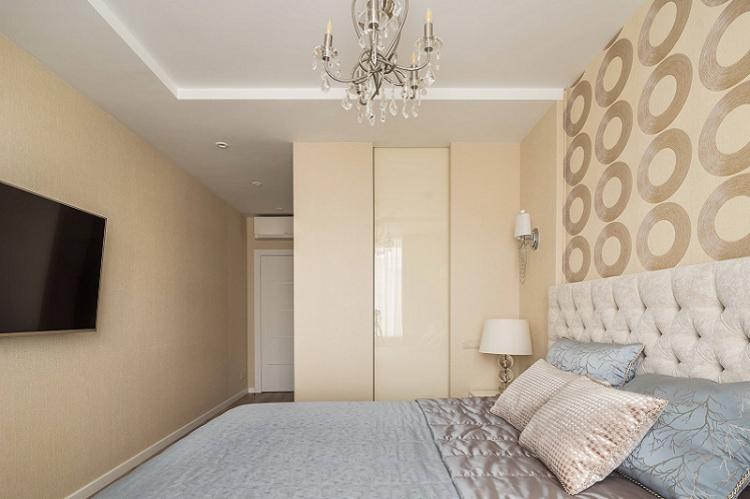 Бежевый - Цвет обоев для спальни