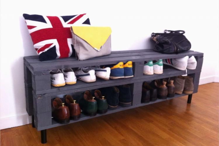 Обувница в прихожую из поддонов своими руками