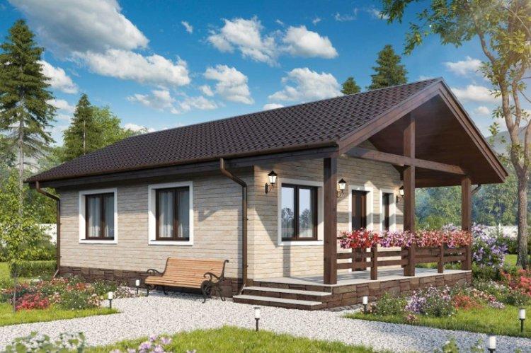 Одноэтажный каркасный дом - проекты и фото