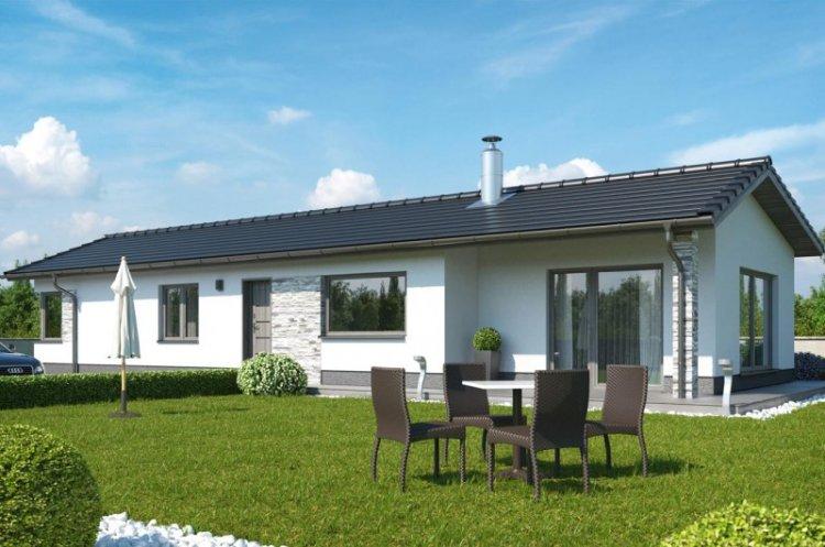 Одноэтажные дома из пеноблоков - проекты и фото