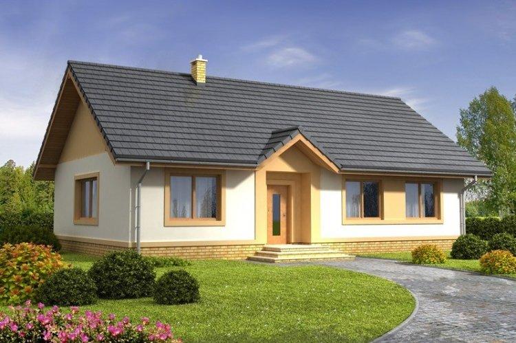 Одноэтажные дома из пеноблоков - проекты и фото