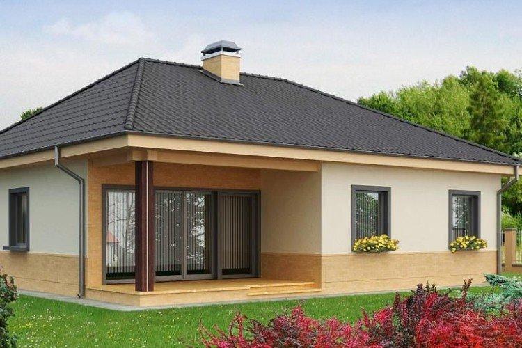 Одноэтажные дома из пеноблоков - проекты и фото