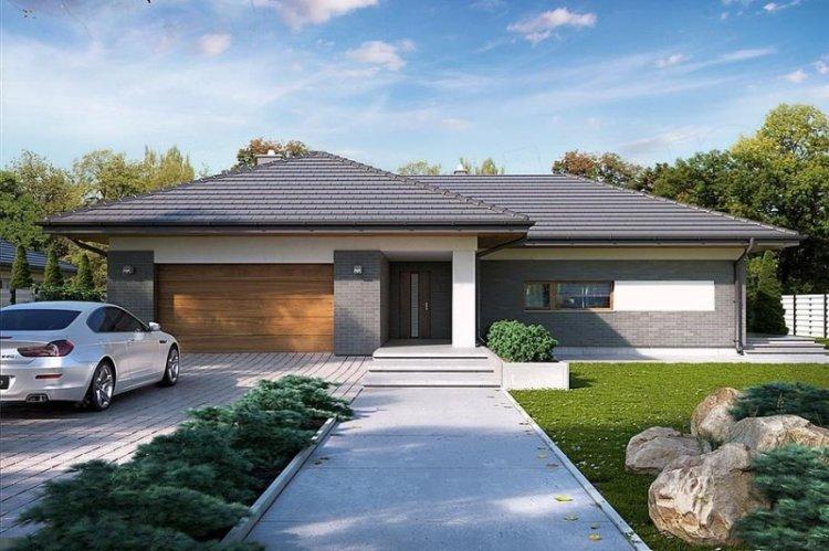 Одноэтажный дом с гаражом - проекты и фото