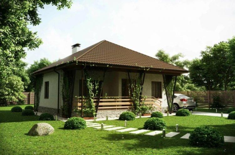 Одноэтажный дом в стиле шале - проекты и фото