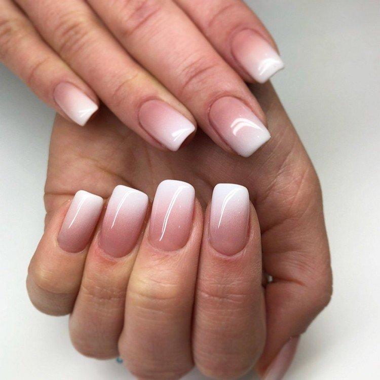 Омбре на ногтях вместо френча - фото