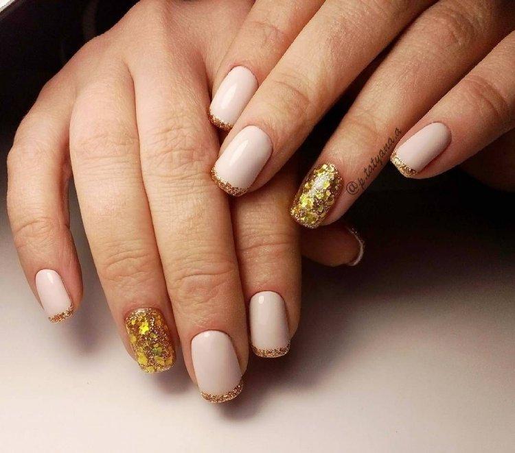 Осенний свадебный маникюр 2020 - фото