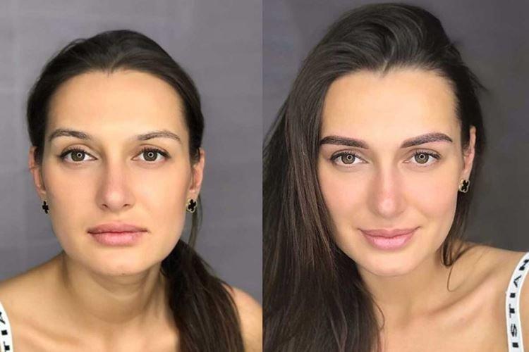Перманентный макияж бровей - фото до и после