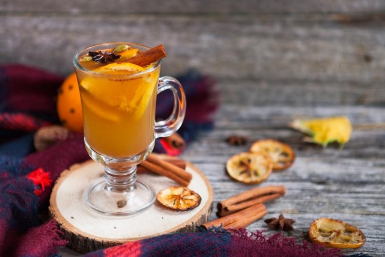 Цитрусовый глинтвейн из белого вина