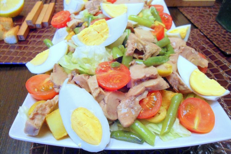 Нисуаз с печенью трески