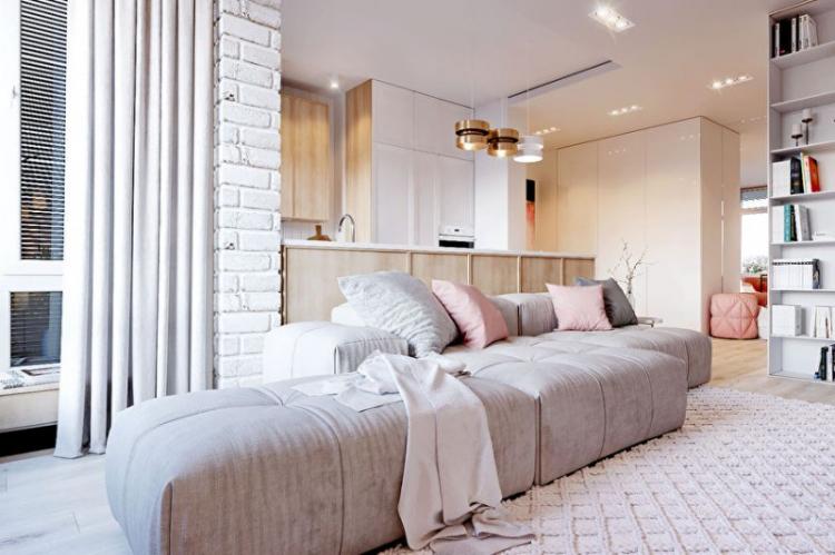 Pink & White: Квартира в скандинавском стиле - дизайн интерьера