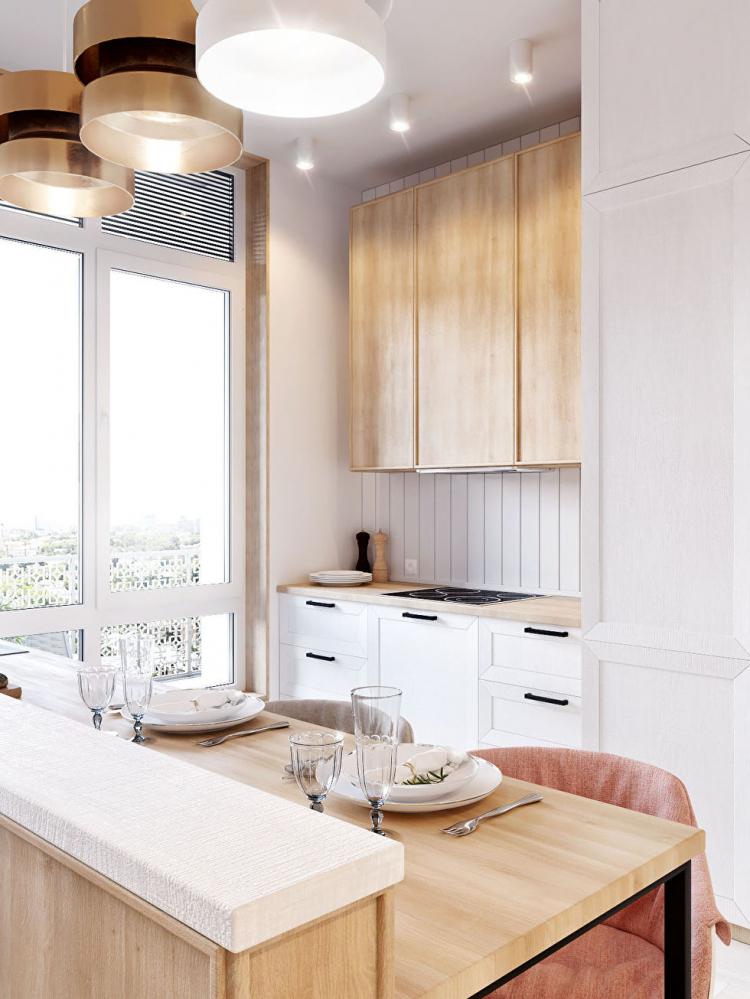 Pink & White: Квартира в скандинавском стиле - дизайн интерьера