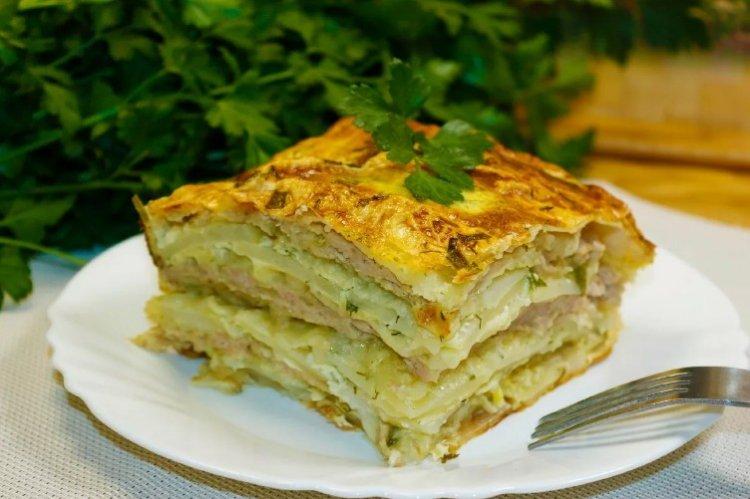 Пирог с капустой из лаваша в духовке - рецепты