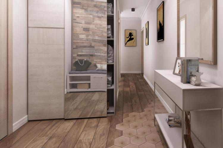 Плитка для пола в прихожей в современном стиле