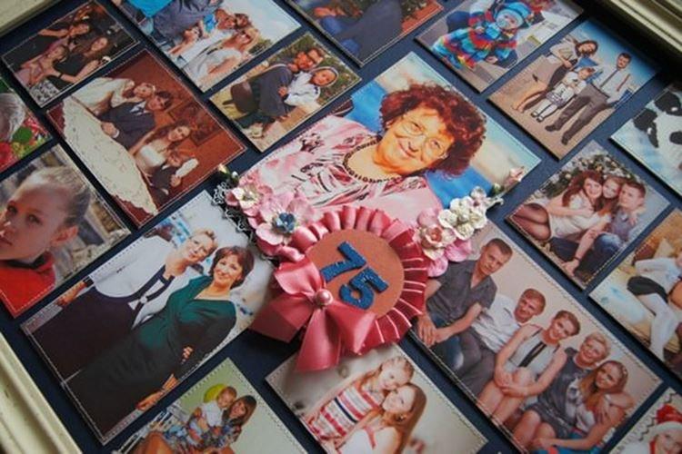 Плакат с фотографиями - Подарок бабушке на День рождения своими руками