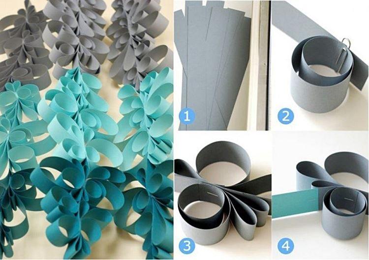 Новогодняя гирлянда - Поделки из бумаги на Новый год 2021 своими руками