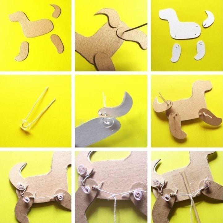 Подвижные игрушки - Поделки из картона своими руками