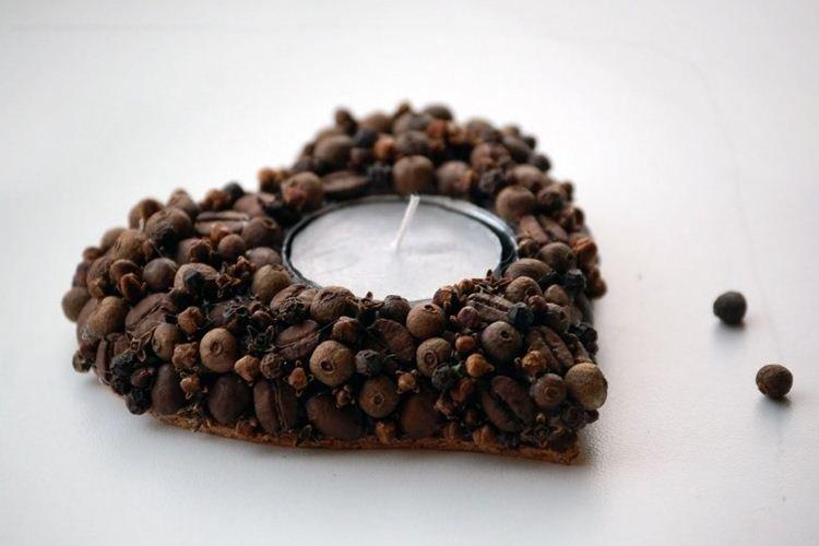 Подсвечник - Поделки из кофейных зерен своими руками