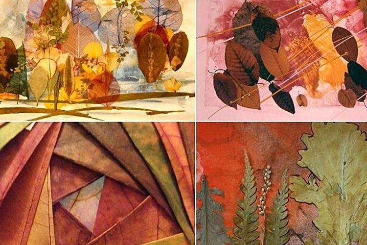 Поделки из осенних листьев для детей - фото и идеи