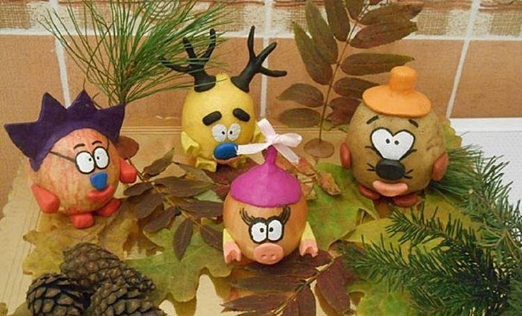 Смешарики - Поделки из овощей в школу