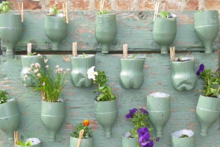 Зеленая стена - Поделки из пластиковых бутылок своими руками