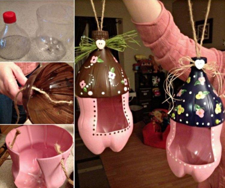 Кормушки для птиц - Поделки из пластиковых бутылок своими руками