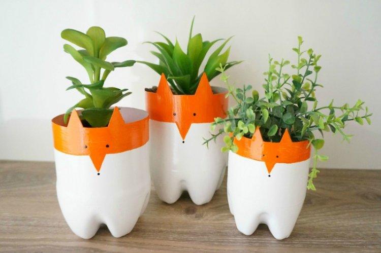 Горшки и вазы для цветов - Поделки из пластиковых бутылок своими руками