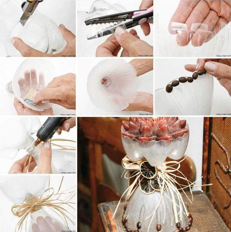 Декоративные фигурки - Поделки из пластиковых бутылок своими руками