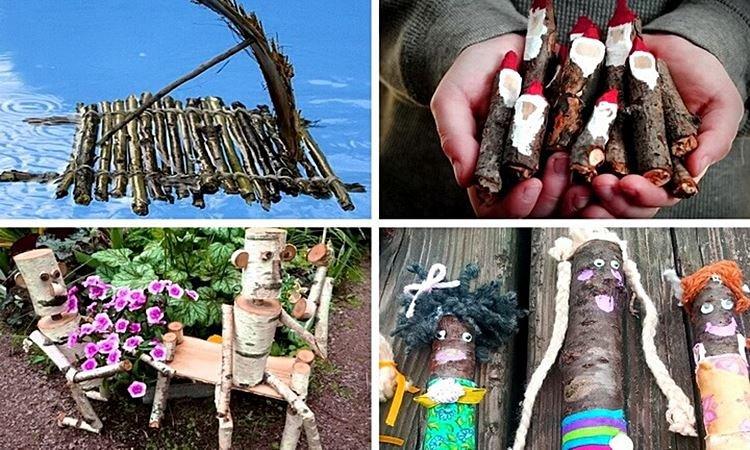 Детские поделки из веток - Поделки из природного материала для детского сада