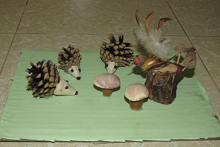 Поделки из природного материала для детского сада - фото и идеи