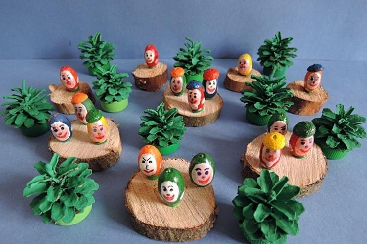 Поделки из природного материала для начальной школы - фото и идеи