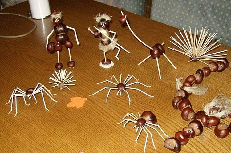 Поделки из природного материала для начальной школы - фото и идеи