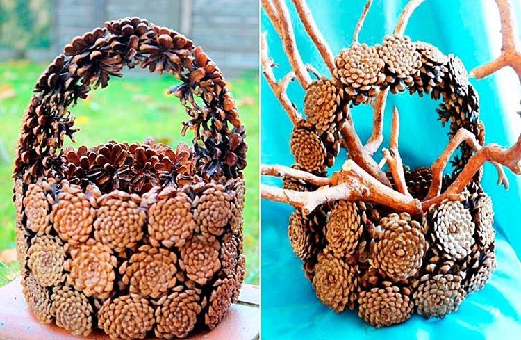 Поделки из шишек для детей - фото и идеи