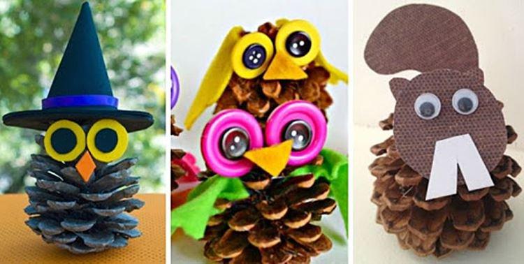 Поделки из шишек для детей - фото и идеи