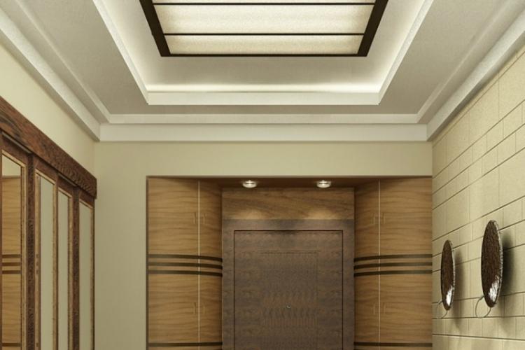 Подвесной потолок в прихожей - фото