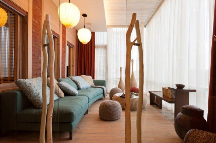 Потолок из гипсокартона в маленькой гостиной (зале)