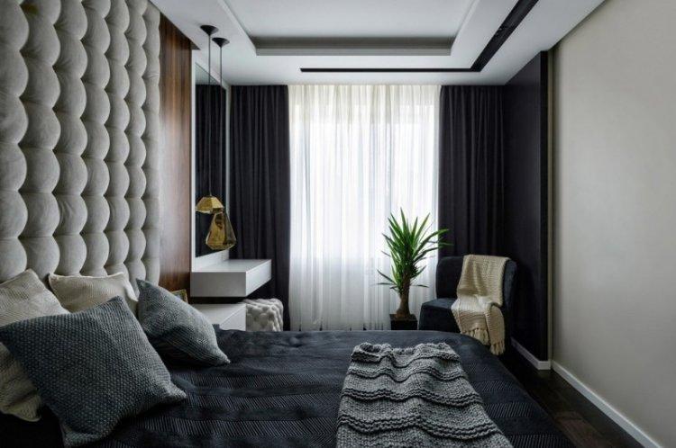 Потолок из гипсокартона в маленькой спальне