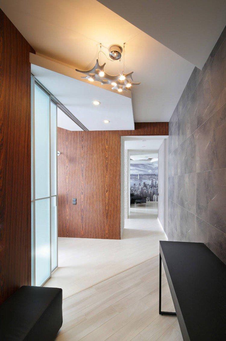 Фигурные потолки из гипсокартона в прихожей