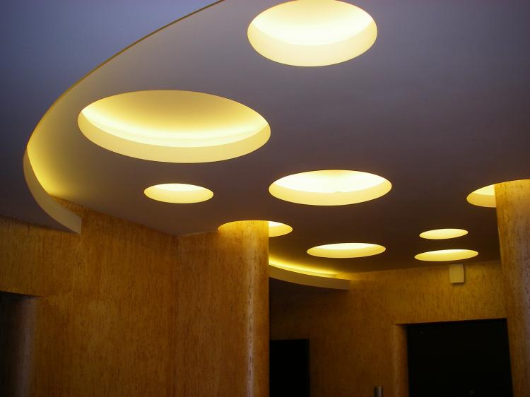 Дизайн потолков из гипсокартона - фото