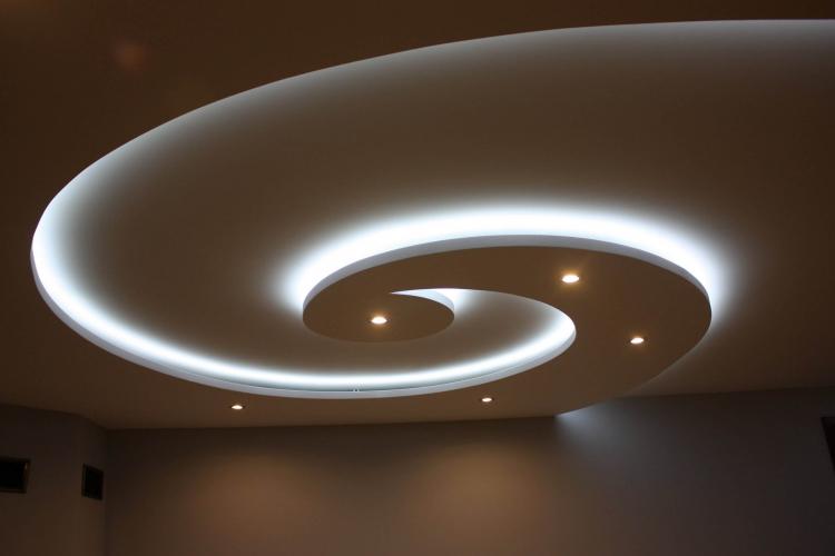 Дизайн потолков из гипсокартона - фото