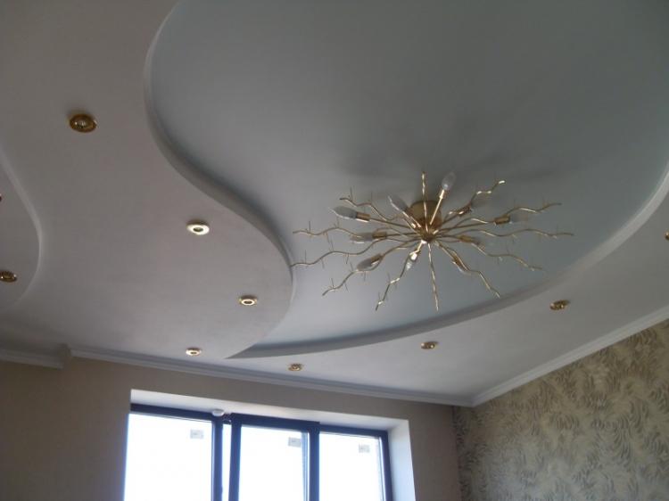 Дизайн потолков из гипсокартона - фото