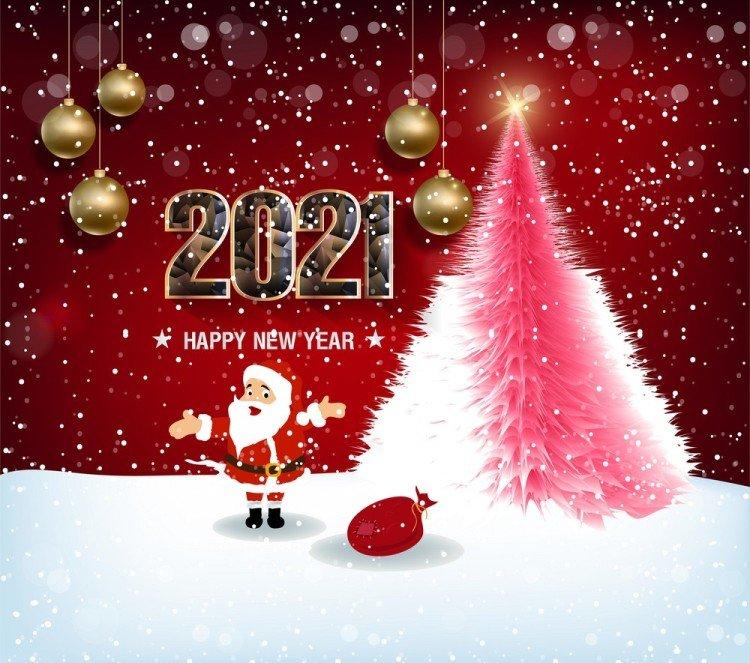 Поздравления с Новым годом 2021 - открытки и картинки