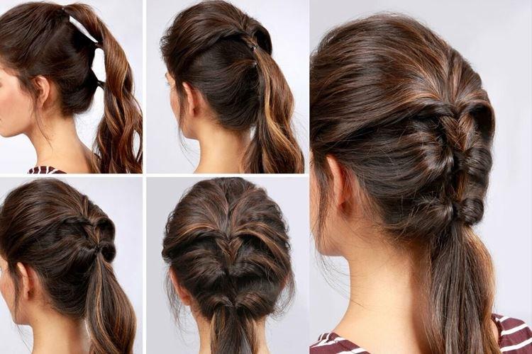 Ступенчатый хвост - Прически на длинные волосы на каждый день