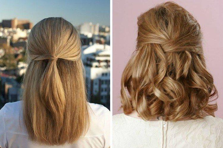 Мальвинка без резинок - Прически на каждый день на средние волосы с челкой